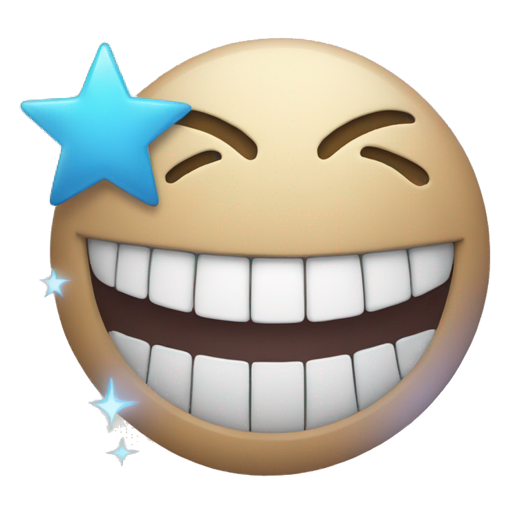 Smile emoji with star emoji