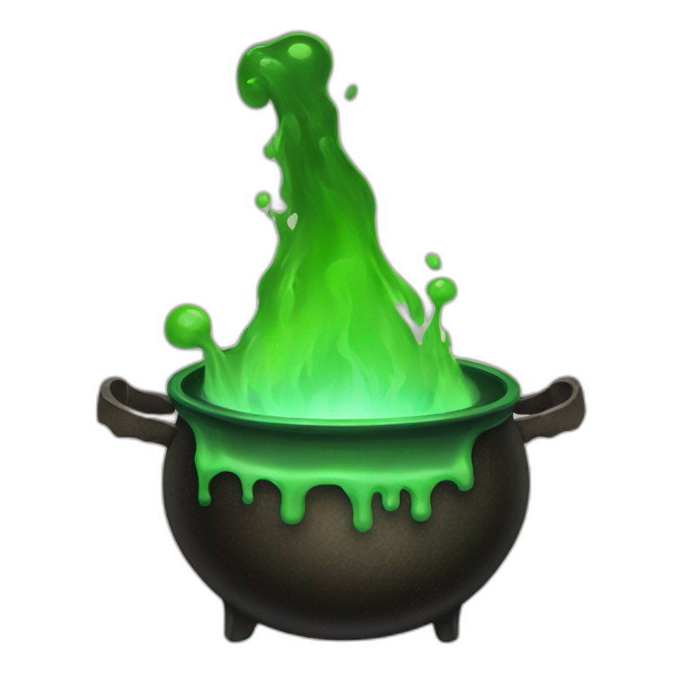 Cauldron Green potion inside emoji