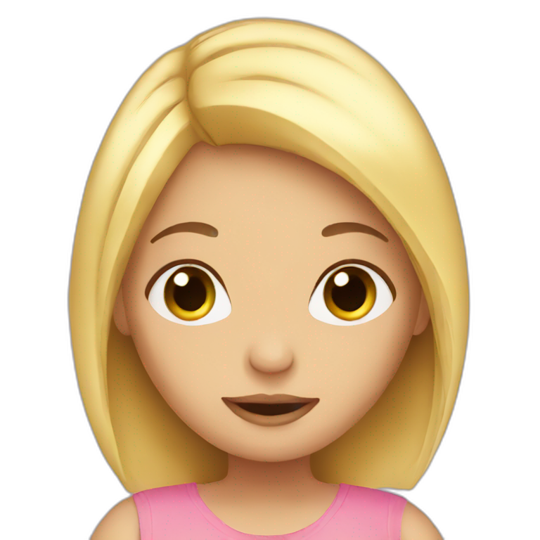 Pregnant blond girl emoji