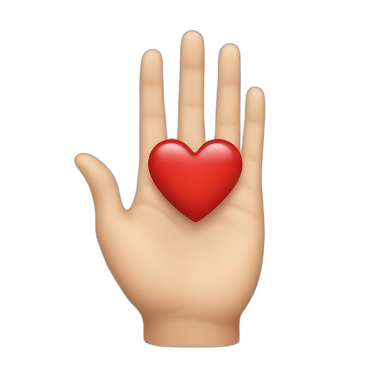 heart hand  emoji