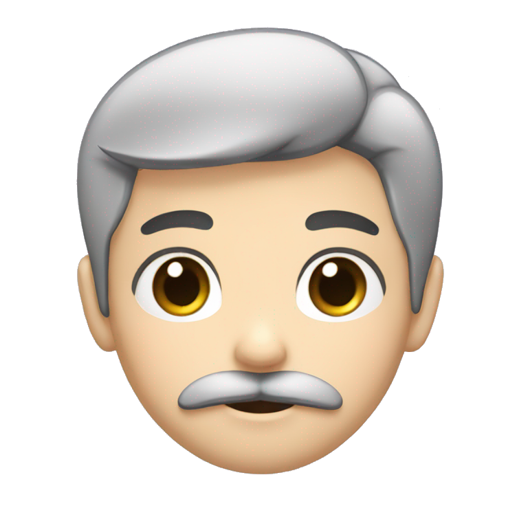 Boy with black hair and clack eyes cute and moustache emoji