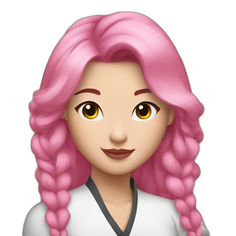 Pink hair Mulan money rain emoji