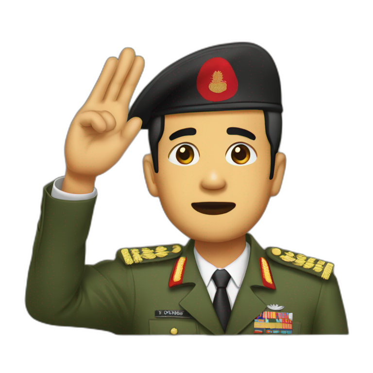 jokowi-saluting-face emoji