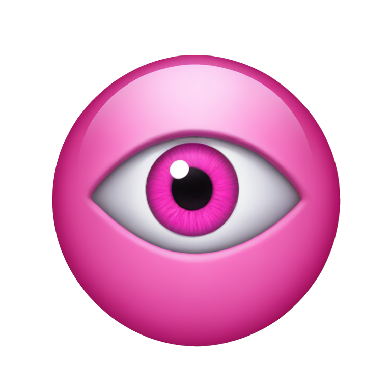 Pink evil eye emoji