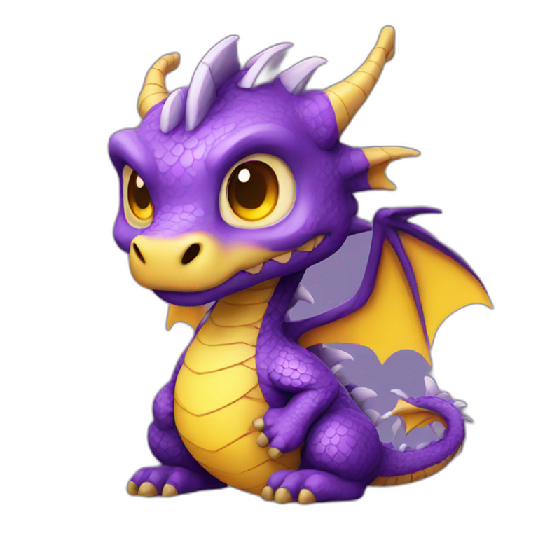 purple dragon with yellow eyes wearing wizard clothes emoji