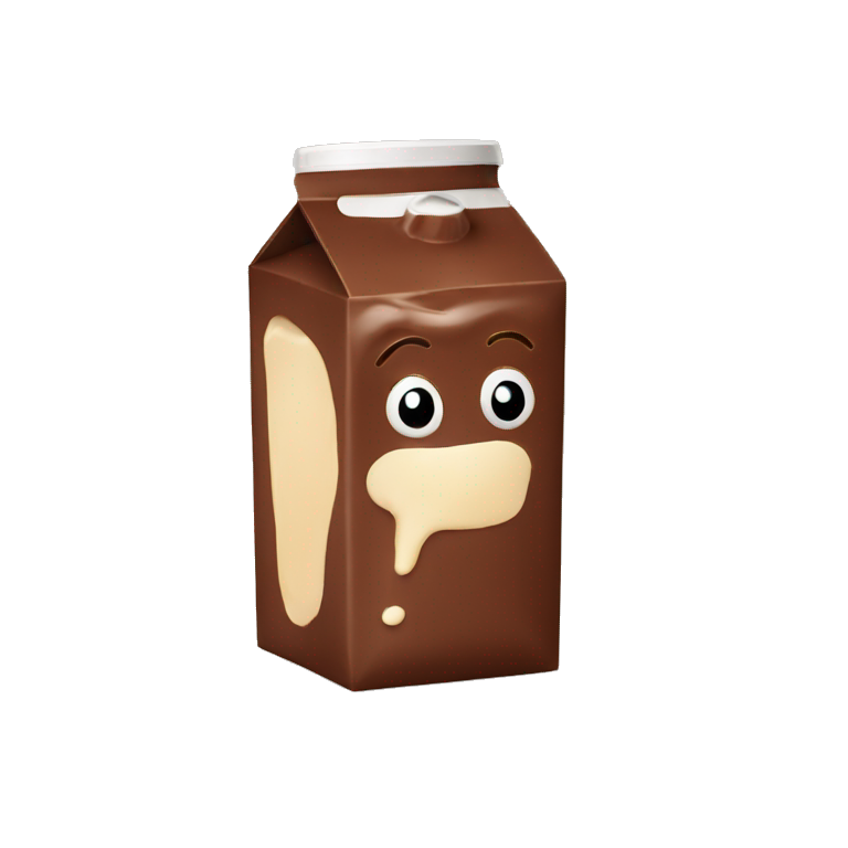 Chocolate milk in a box emoji