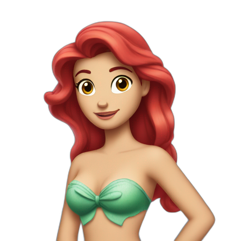 Ariel Disney with just upper body emoji