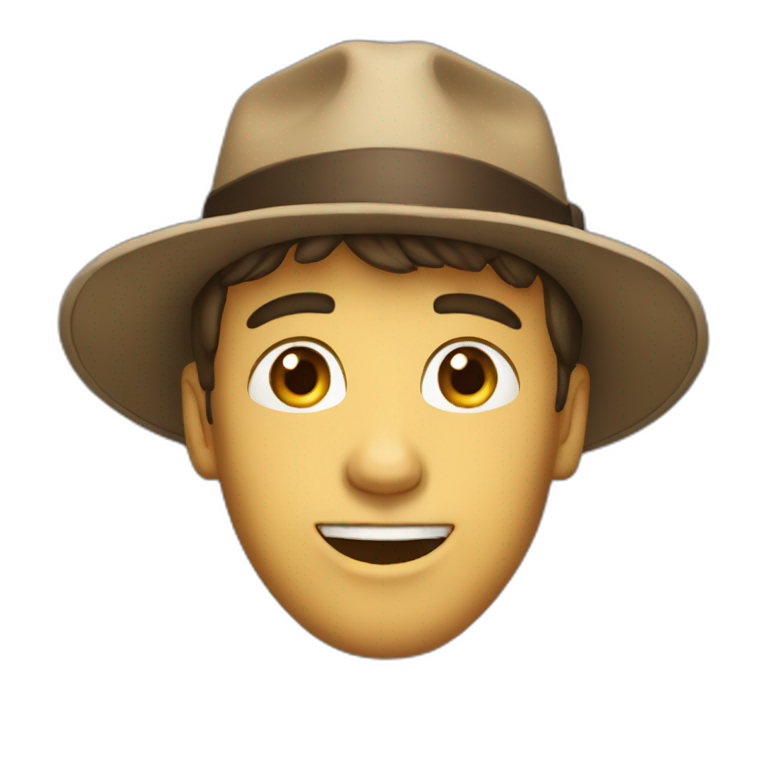 guy with hat wow emoji