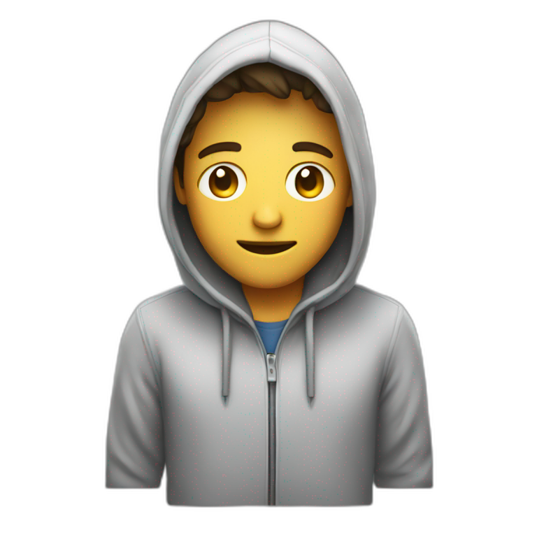 Computer guy with a hoodie emoji