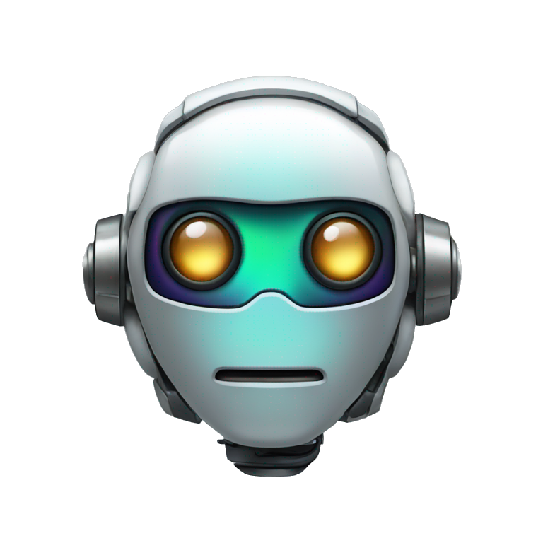 robot with iridescent eyes emoji