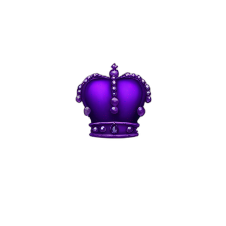 very dark purple crown with dark crystals in Vicrorian style emoji