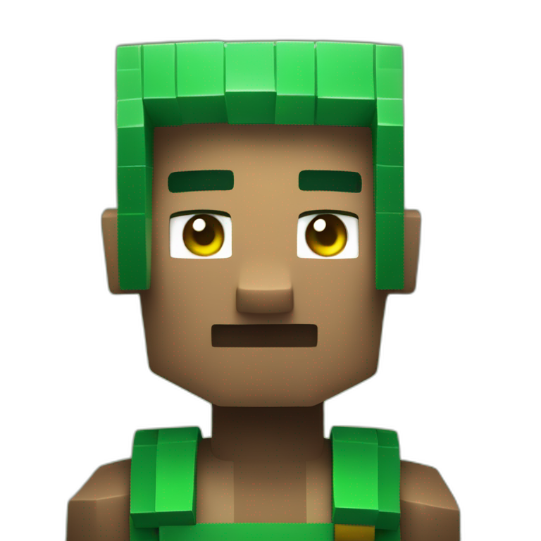 a minecraft villager take a minecraft emerald emoji