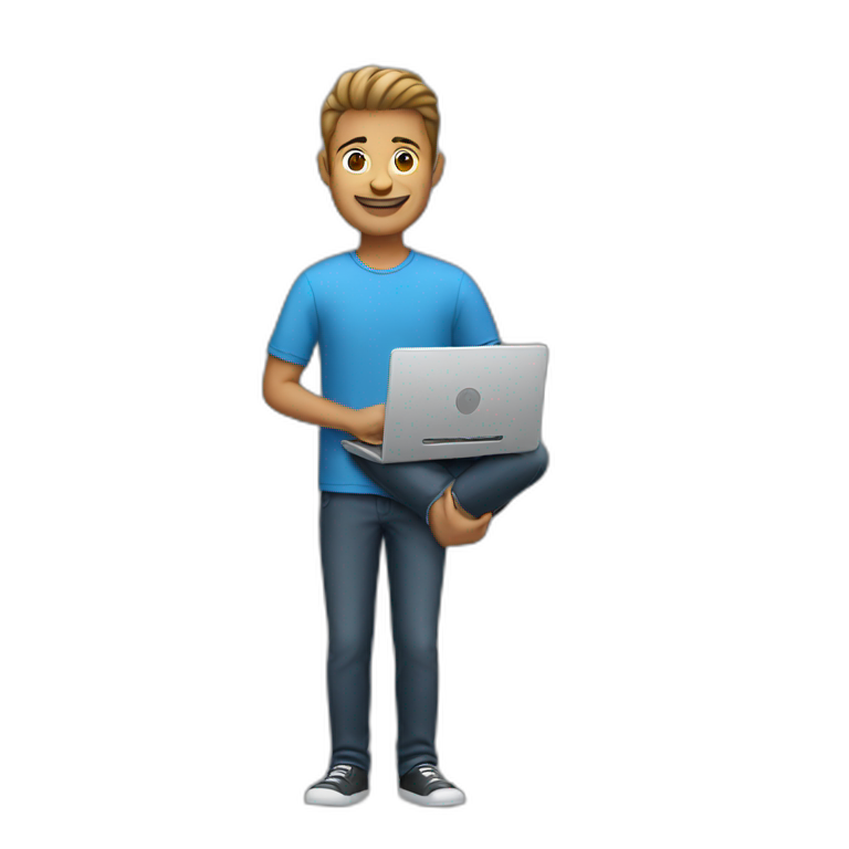 man holding a laptop emoji