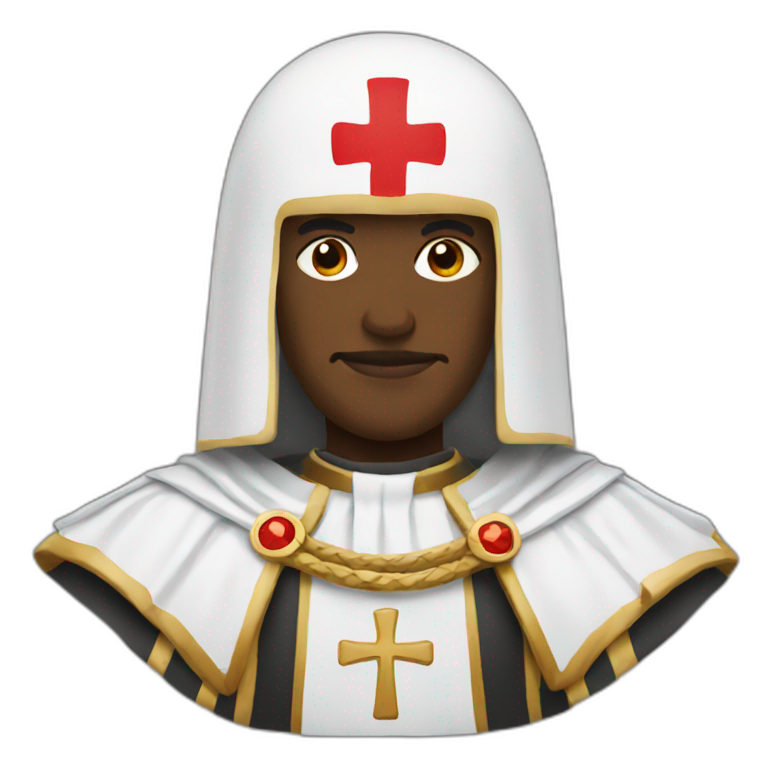 Black Saint George cross emoji