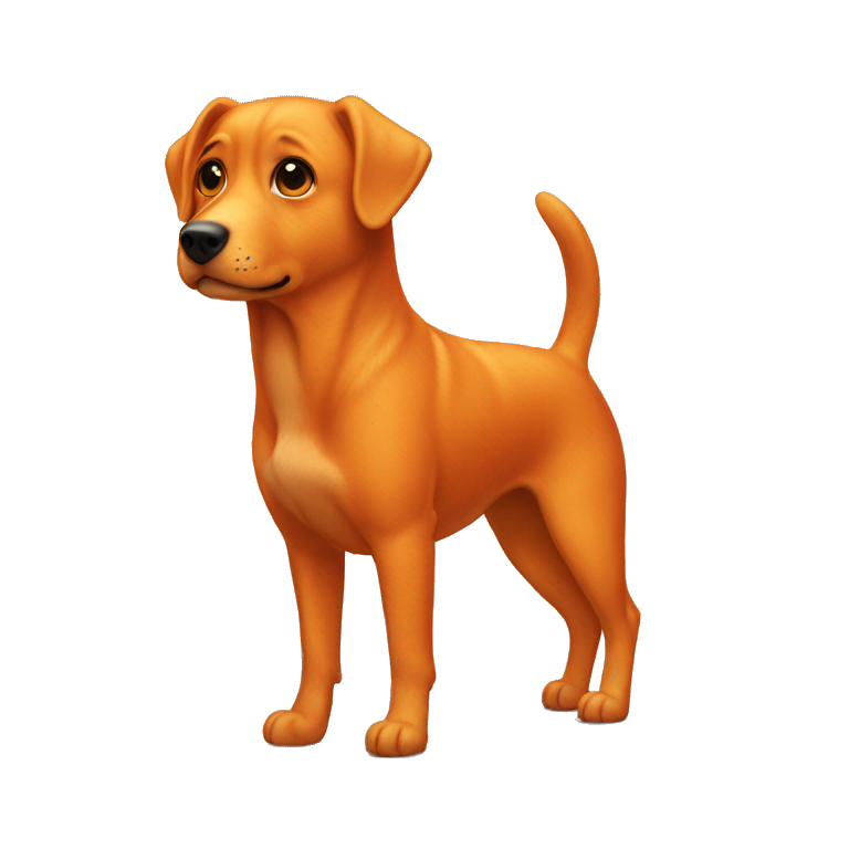 orange dog, no legs emoji