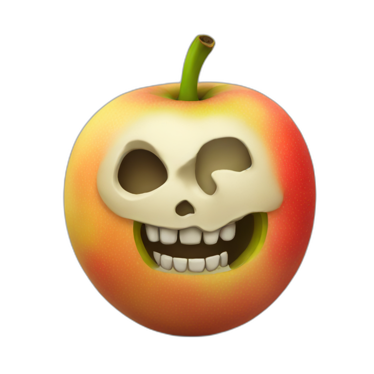fruit that looks like skull emoji