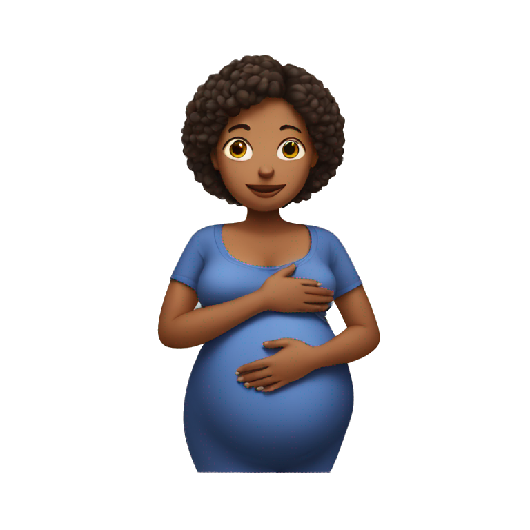 pregnant woman crossing her hands emoji