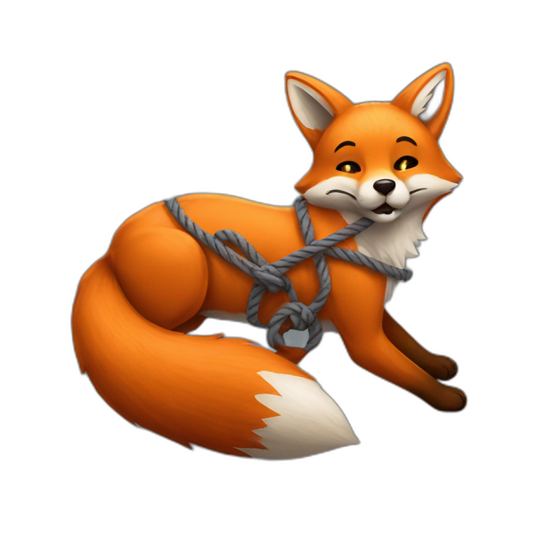 Fox tied up emoji