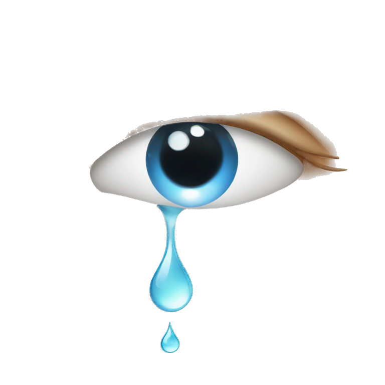 water droplet under eye emoji