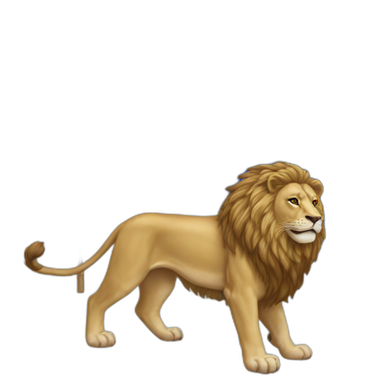 Lion Dynasty blue empire flag emoji