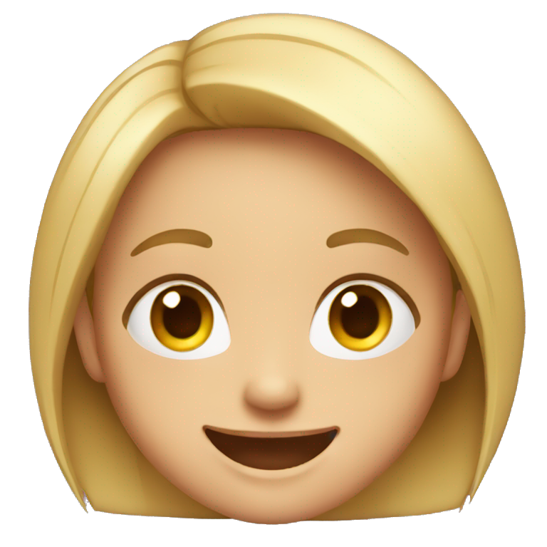 the girl who has big smile emoji