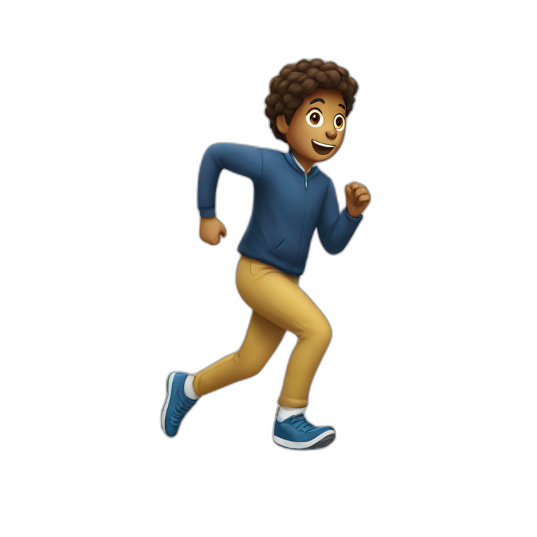 Person running to the school emoji