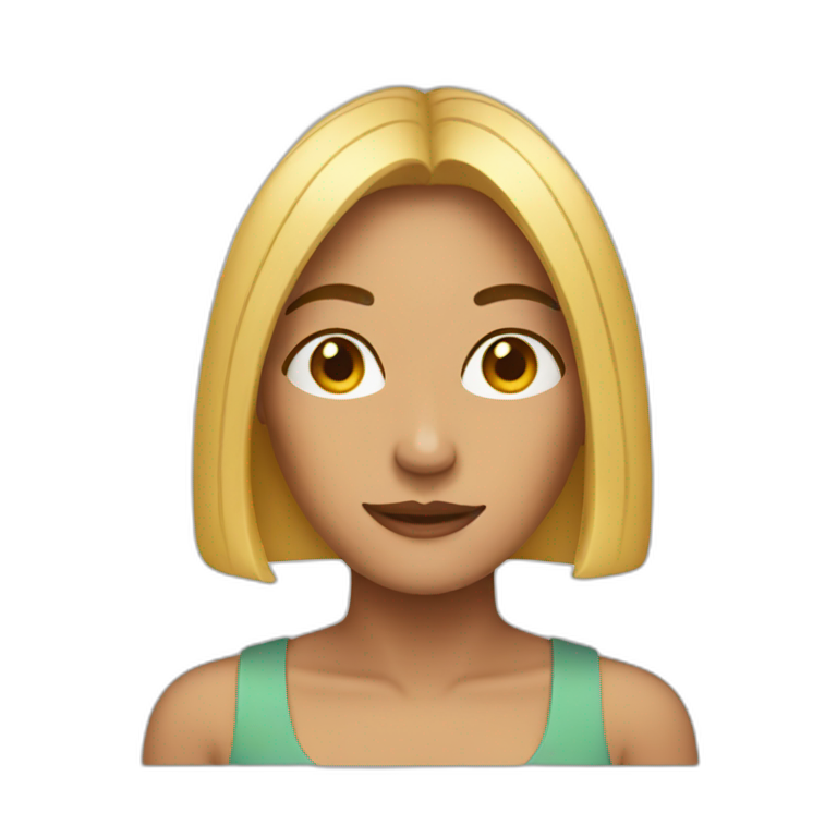 Women with big bob emoji