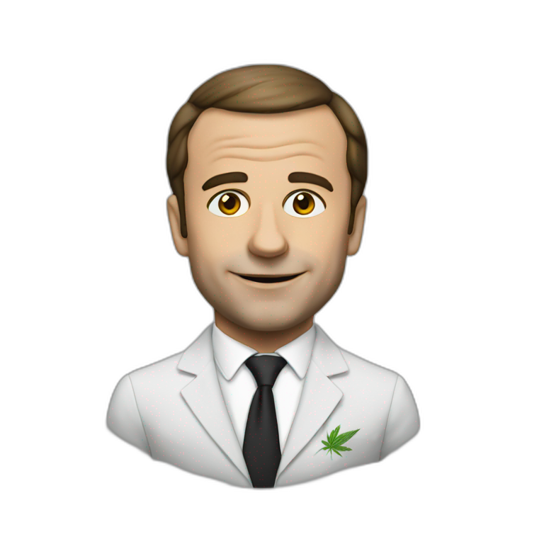 Macron-smoke-weed emoji