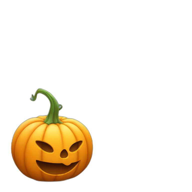 Pumpkin Blowing a Kiss emoji