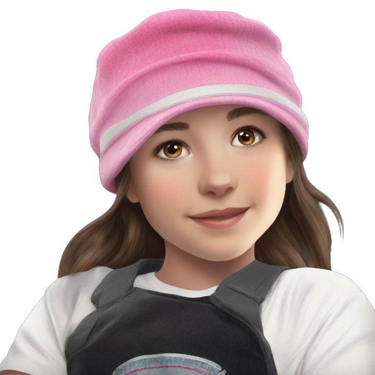 girl with pink hat emoji