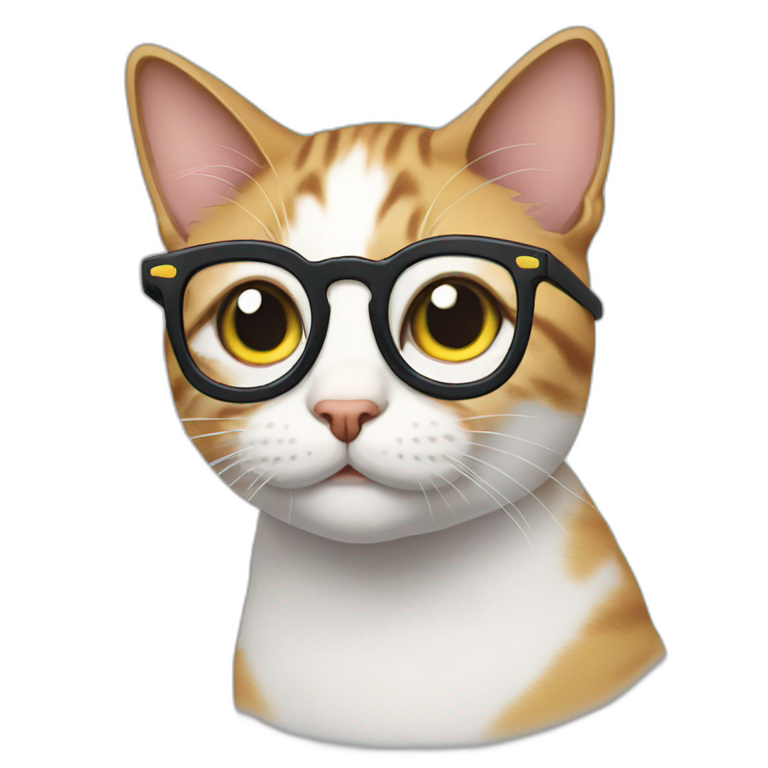 cat in glasses emoji