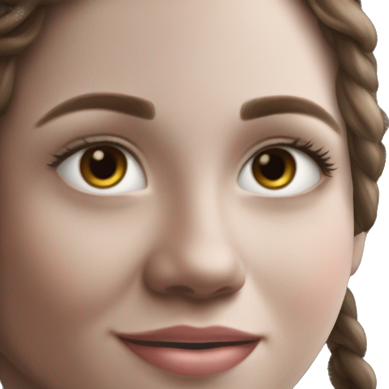 happy brown haired girl portrait emoji