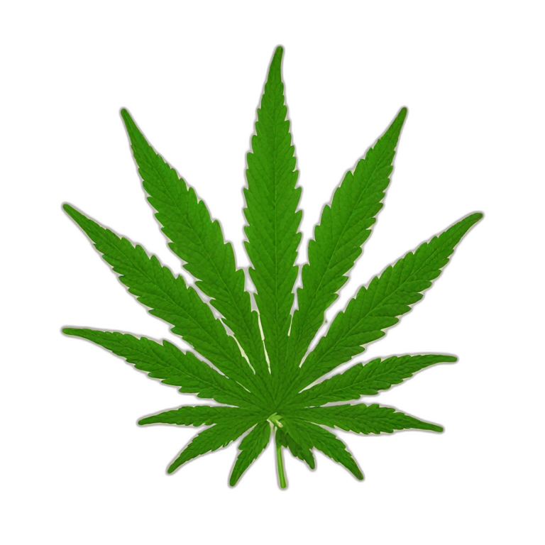 cannabis avec yeux emoji