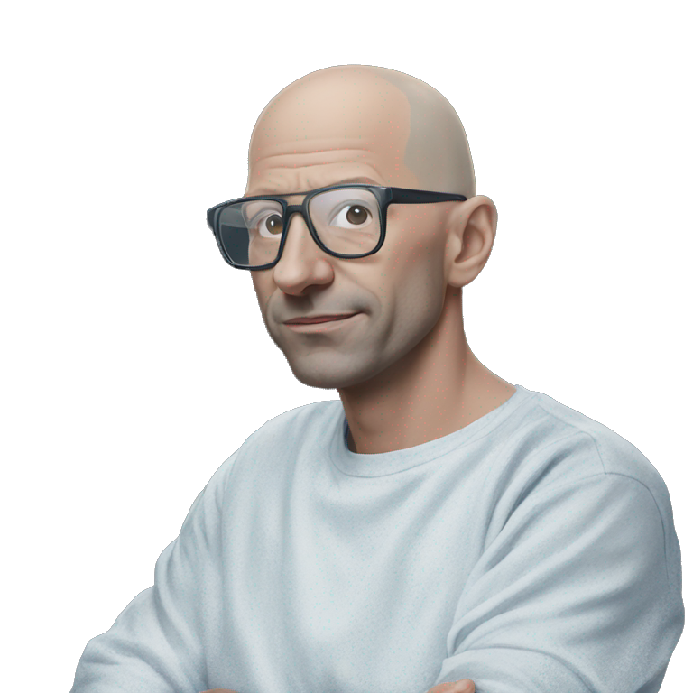 cool bald meme dude portrait emoji