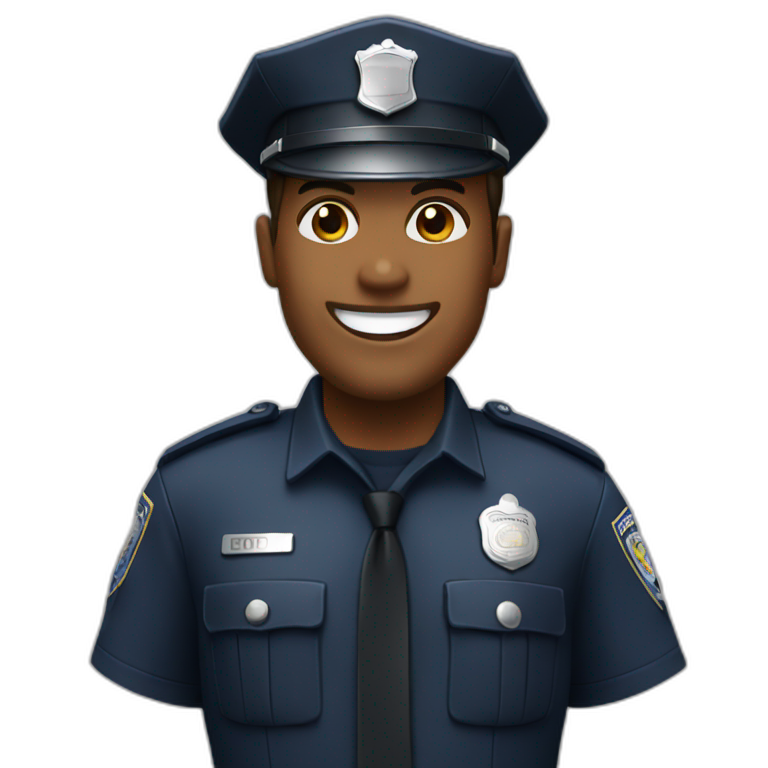 happy police officer emoji