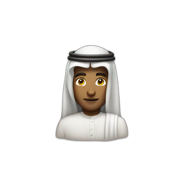 Saudi man wearing emoji