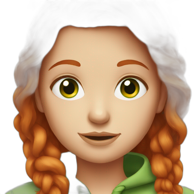 A green eyed redhead girl emoji