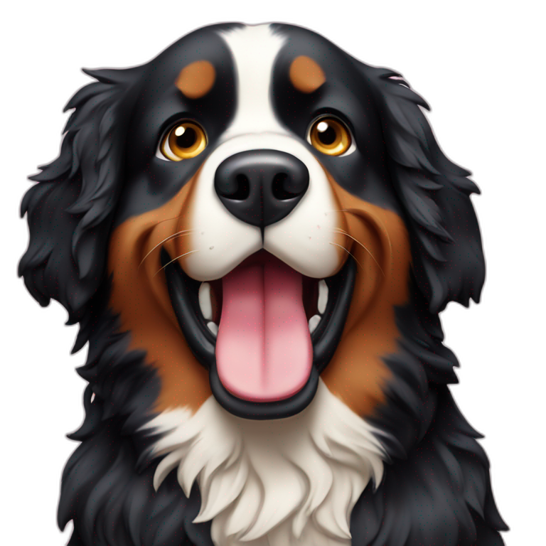 Bernese mountain dog birthday cake emoji AI Emoji Generator