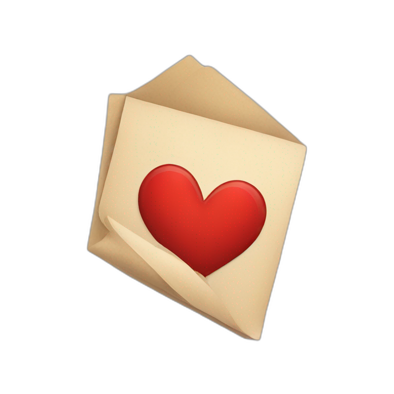 Congo flap with heart emoji