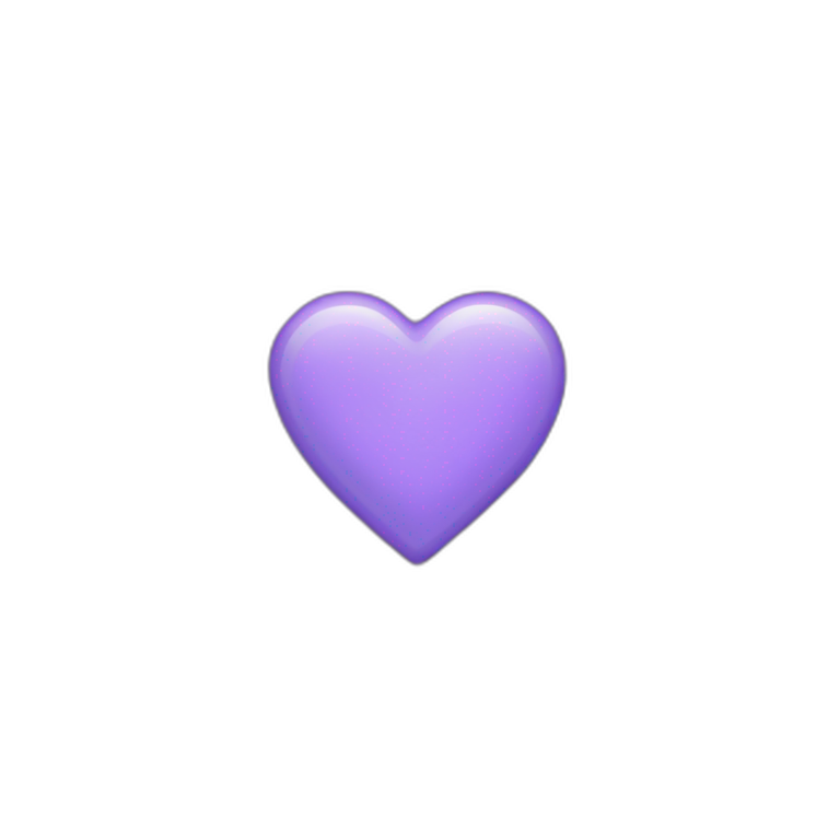 Lavender heart in iPhone emoji style emoji
