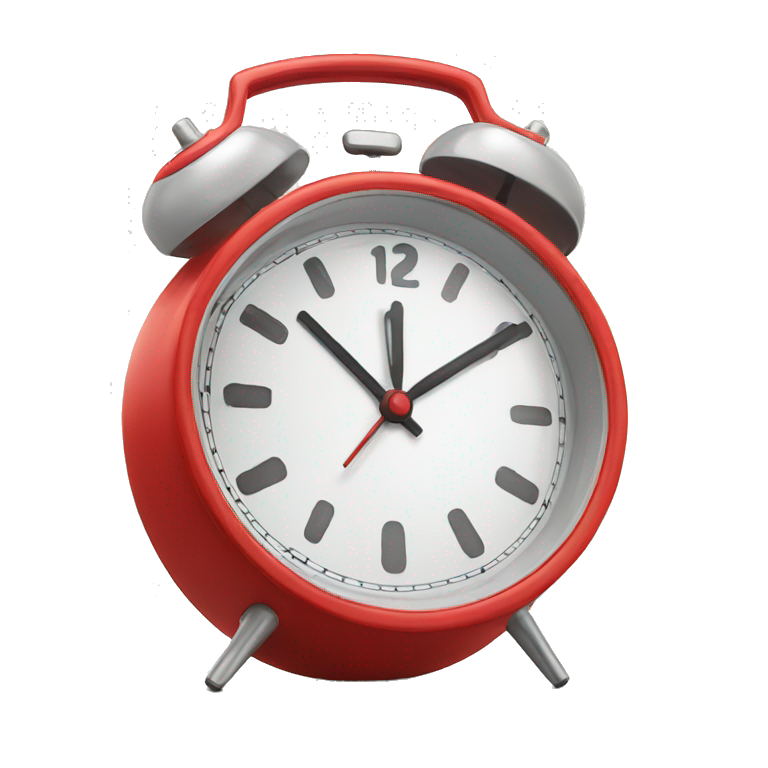 red alarm clock ringing emoji