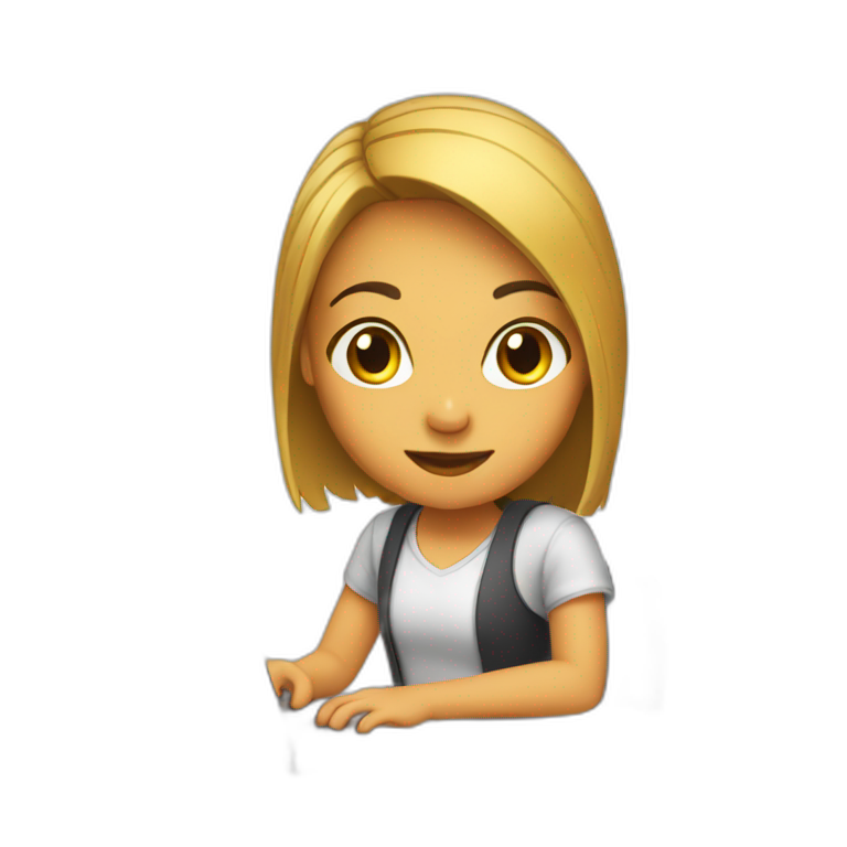 Girl-with-computer emoji