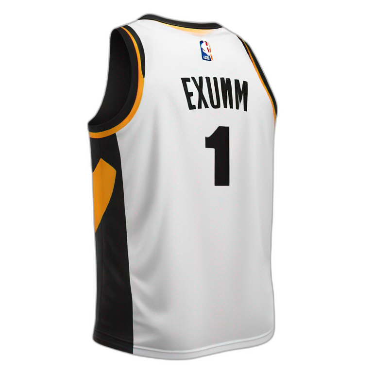 Dante Exum basketball black and white jersey emoji
