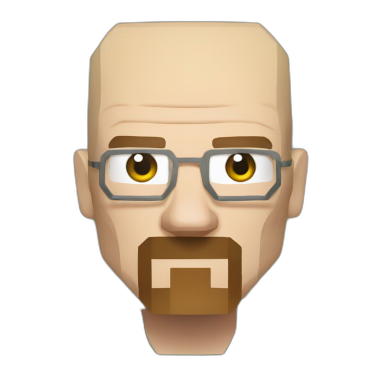 walter white as minecraft villager emoji