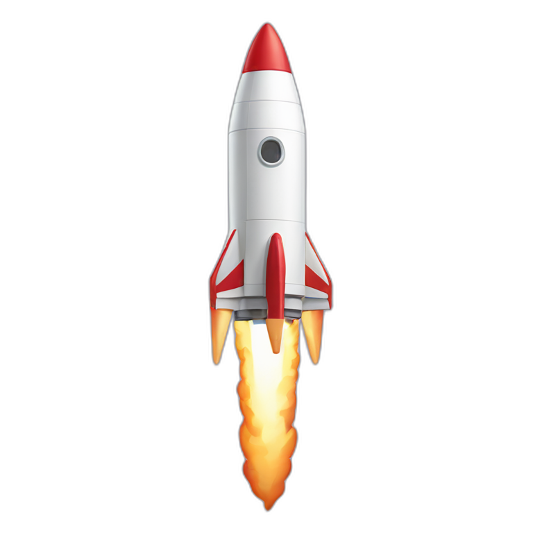 rocket launching skewed emoji