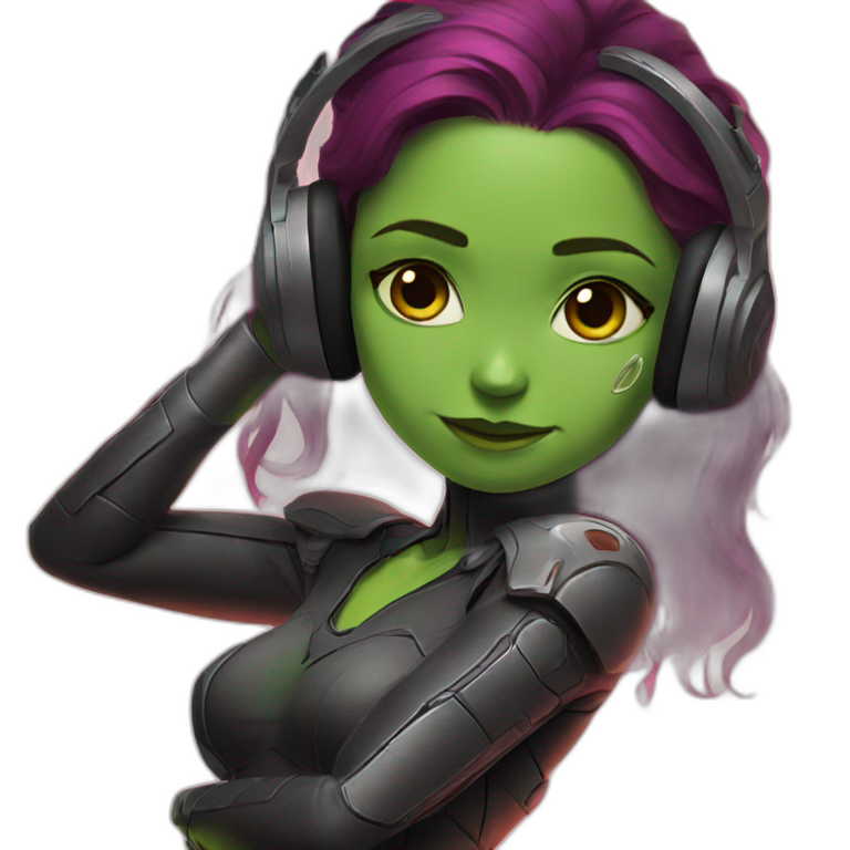  Gamora listening to music emoji