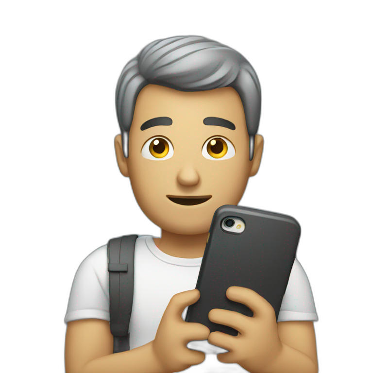 guy with phone emoji