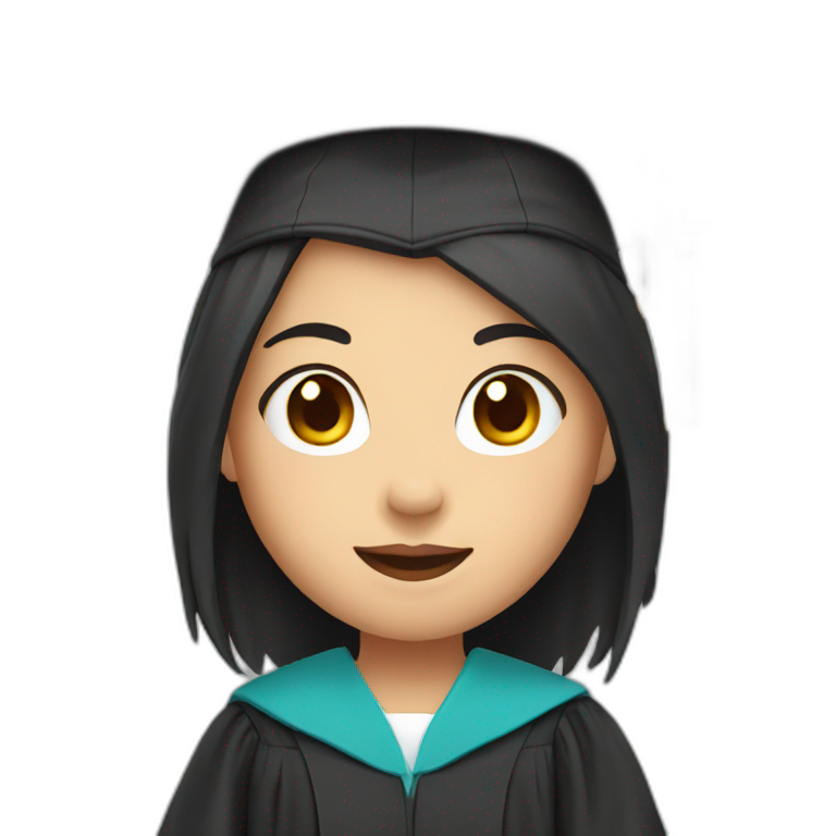 ASIAN GIRL graduate emoji