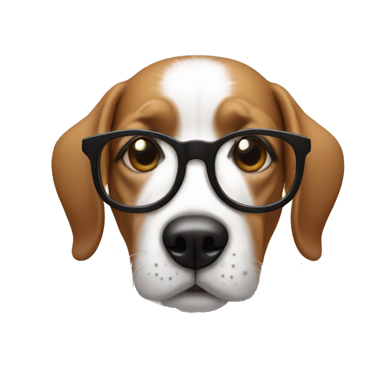 dog with nose glasses emoji