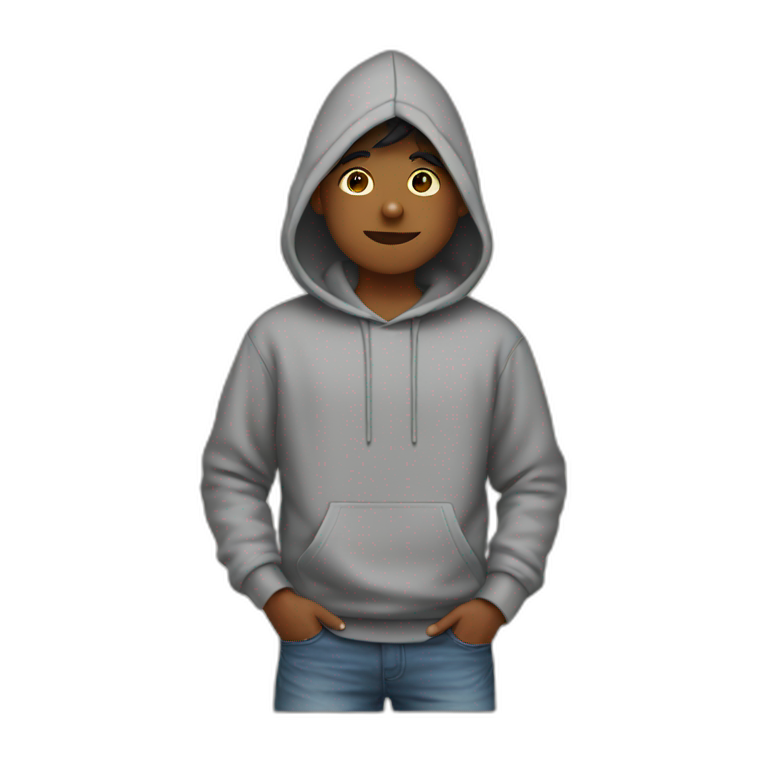 Genz boy with hoodie emoji